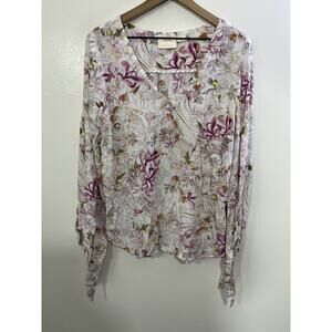 Romantic Cottagecore Boho Fairy Floral Top M Whimsical Dainty Parisian Coquette